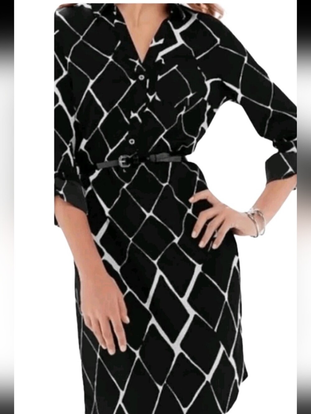 The Limited Ashton Sheeth shift dress | Black And White Work Dress. Size Small.